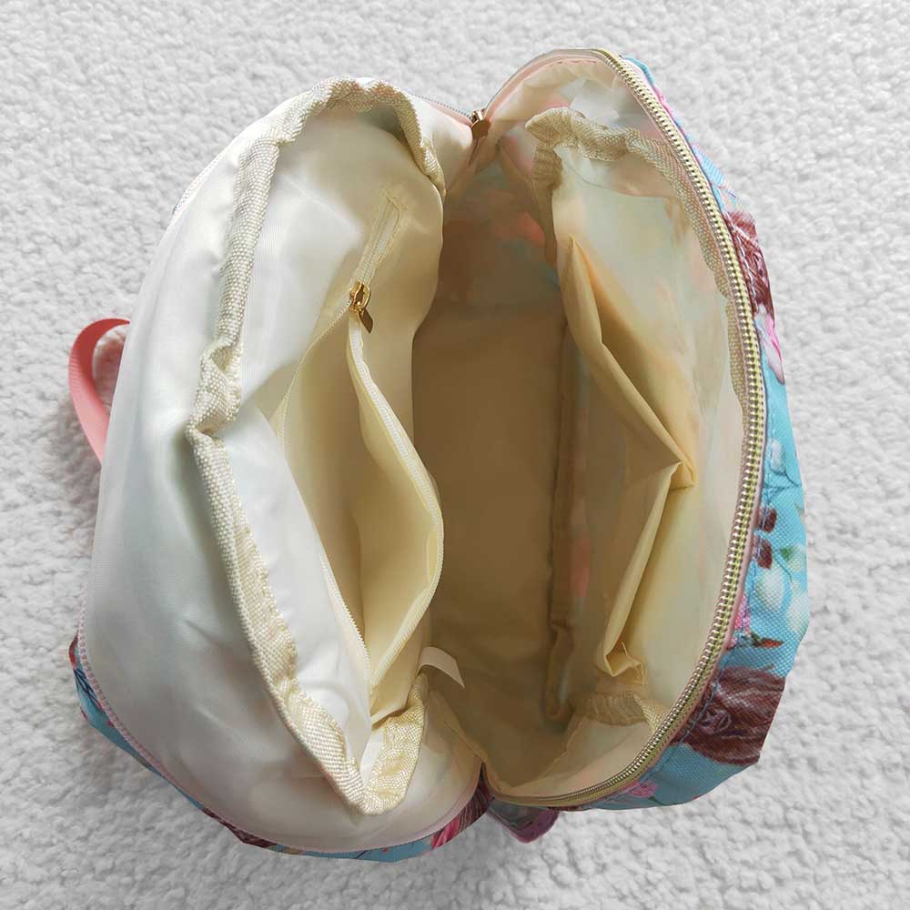 Baby Kids Children Highland Cows Flowers Back Bags