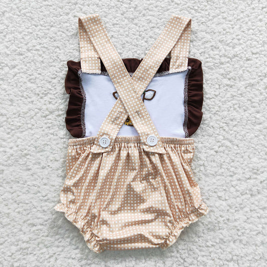 Baby Girls Western Cow Sunflower Rompers