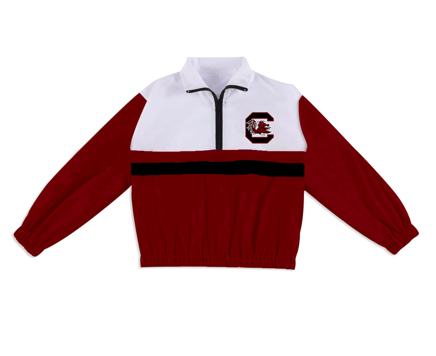 Preorder (moq 5)Baby Boys Long Sleeve Carolina Team Zip Pullovers Tops