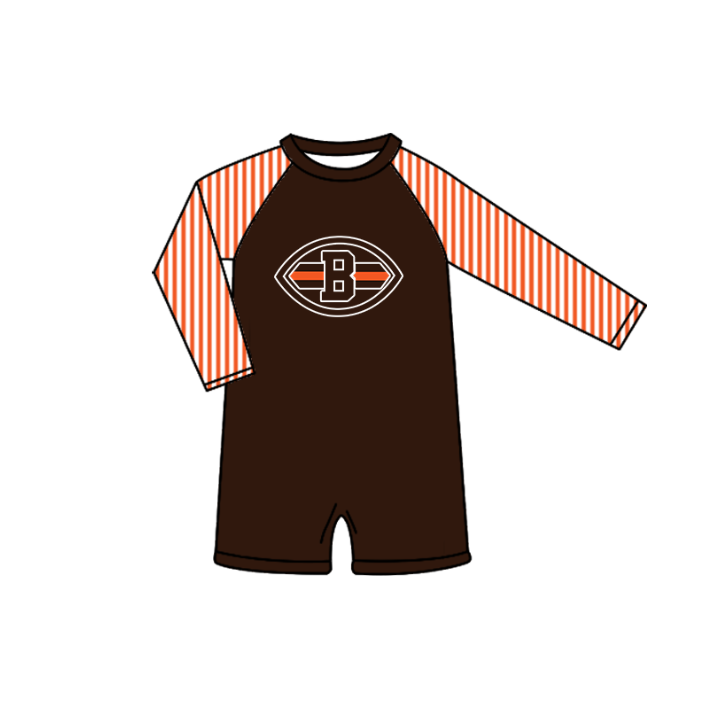 Preorder moq 5 Baby Boys Stripe Long Sleeve B Team Swimsuits