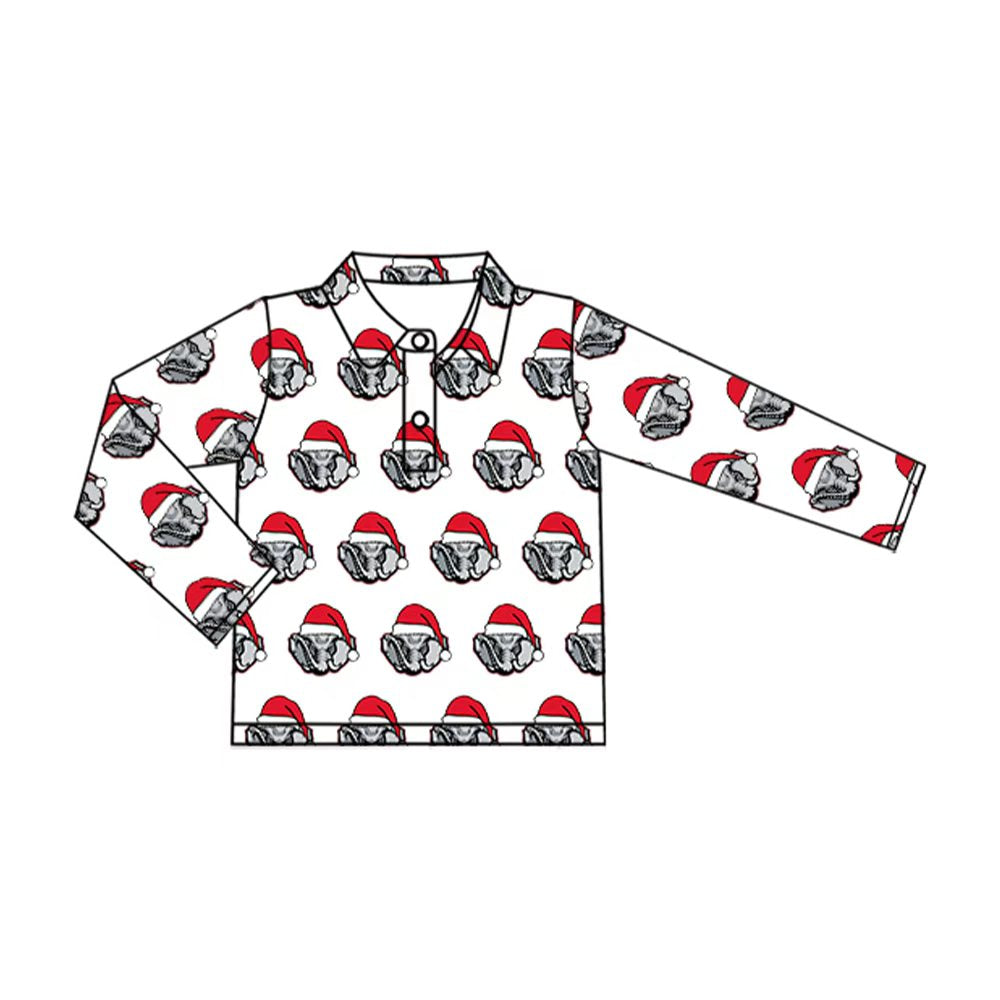 Preorder (moq 5)Baby Kids Alabama Team Christmas Buttons Pullovers Tops