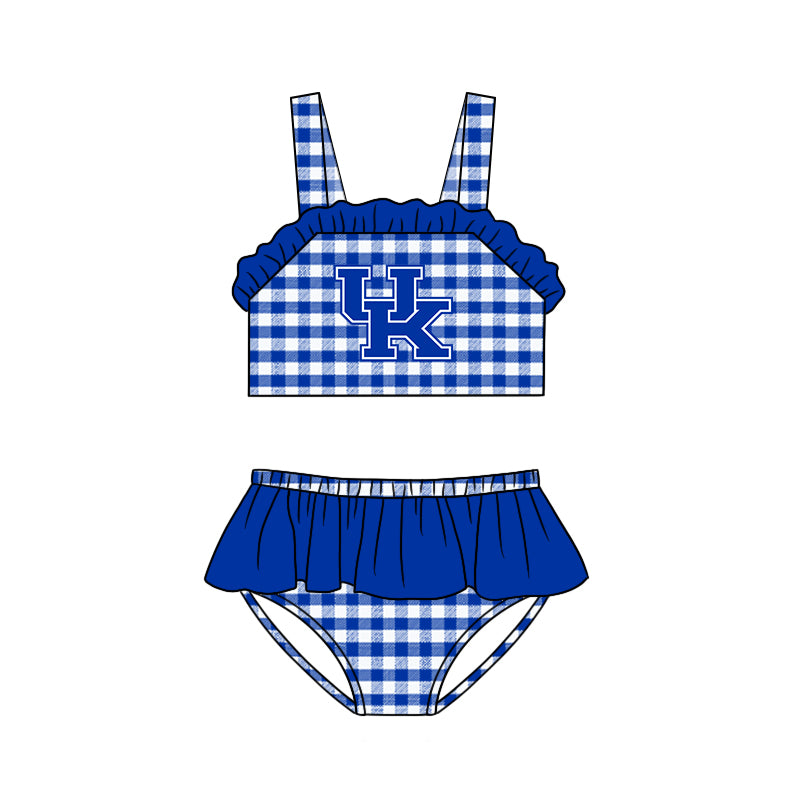 Baby Girls UK Team Ruffle Two Pieces Swimsuits preorder(moq 5)
