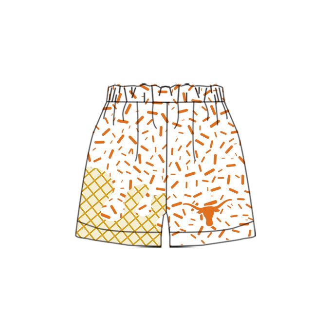 Preorder moq 5 Baby Boys Longhorn Team Shorts Bottoms