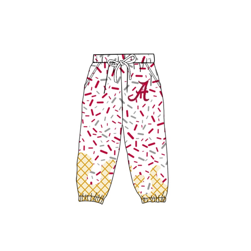 Preorder(moq 5)Baby Boys Alabama Red Team Jogger Pants Bottoms