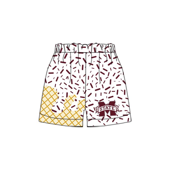 Preorder moq 5 Baby Boys Mississippi Team Shorts Bottoms