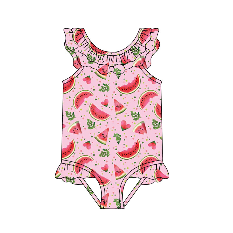 Baby Girls Beach Watermelon One Piece Swimsuits preorder(moq 5)