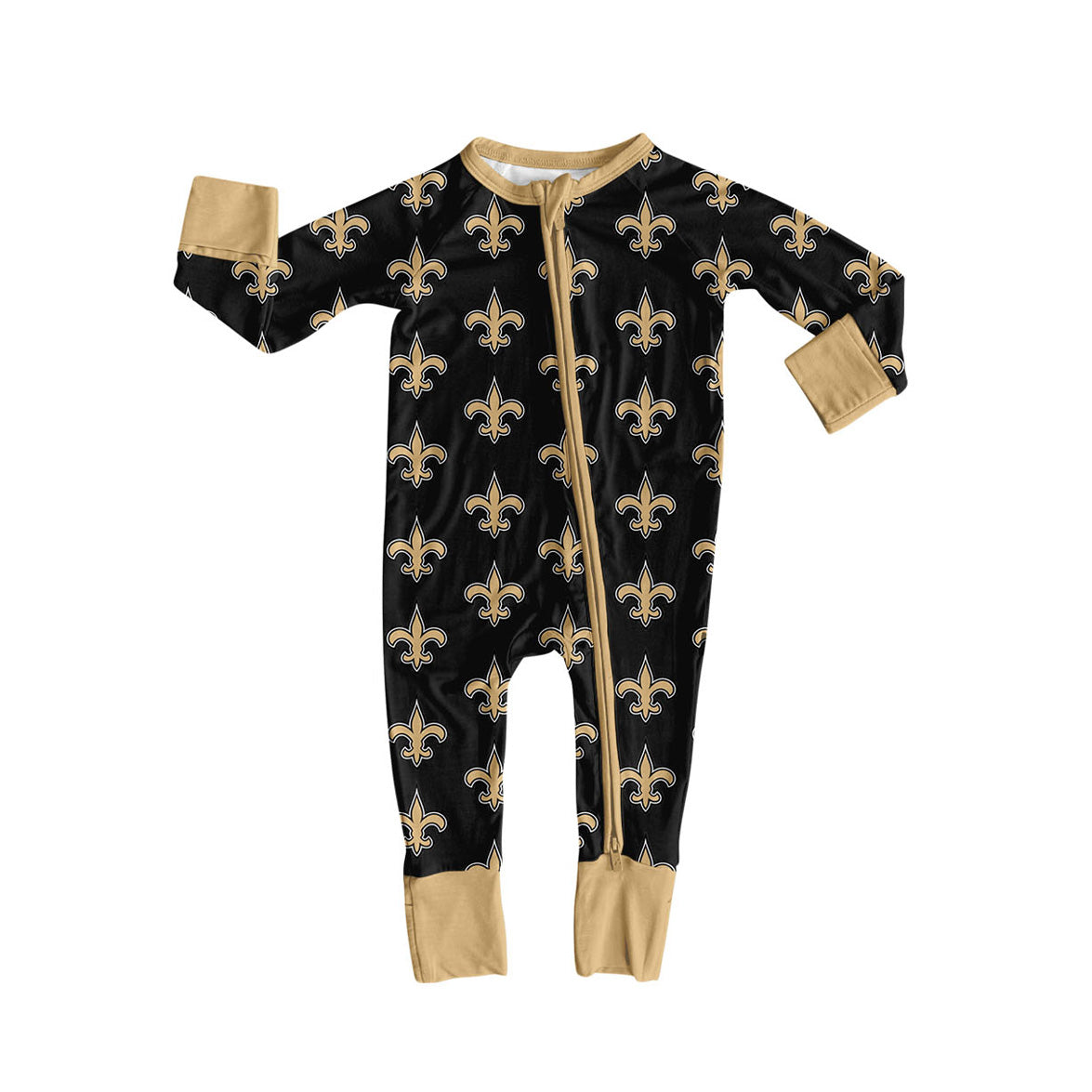 Preorder moq 5 Baby Infant Boys Black Long Sleeves Trident Plaid Zipper Romper