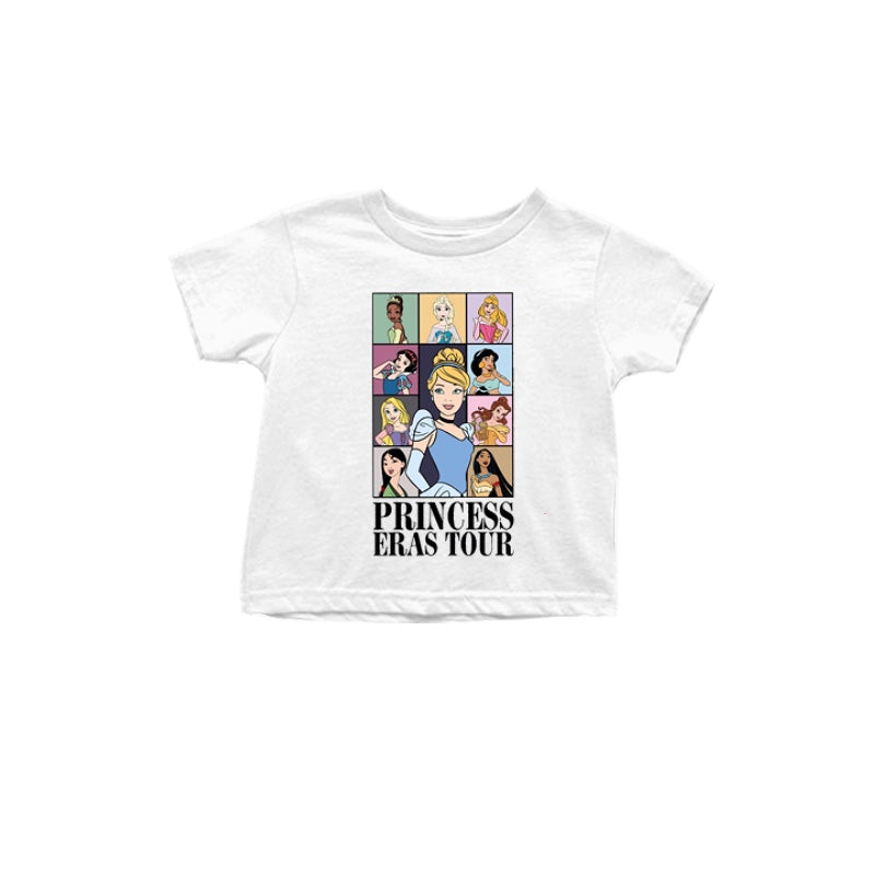 Baby Girls White Princess Short Sleeve Tee Shirts Tops Preorder(moq 5)