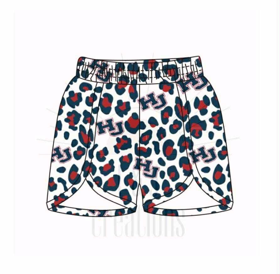 Preorder(moq 5) Baby Girls Team HJ Leopard Sports Shorts