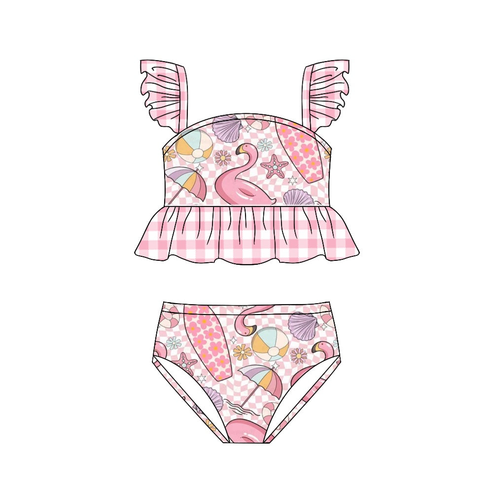 Baby Girls Fish Stars Ruffle Two Pieces Bikini Swimsuits preorder(moq 5)