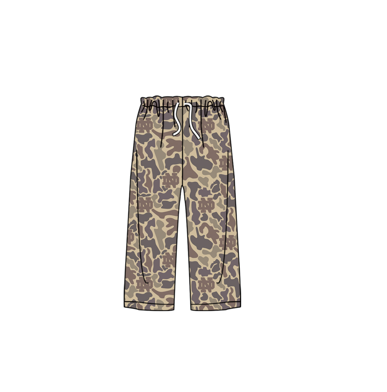 Preorder (moq 5)Baby Kids Camo ND Team Pants