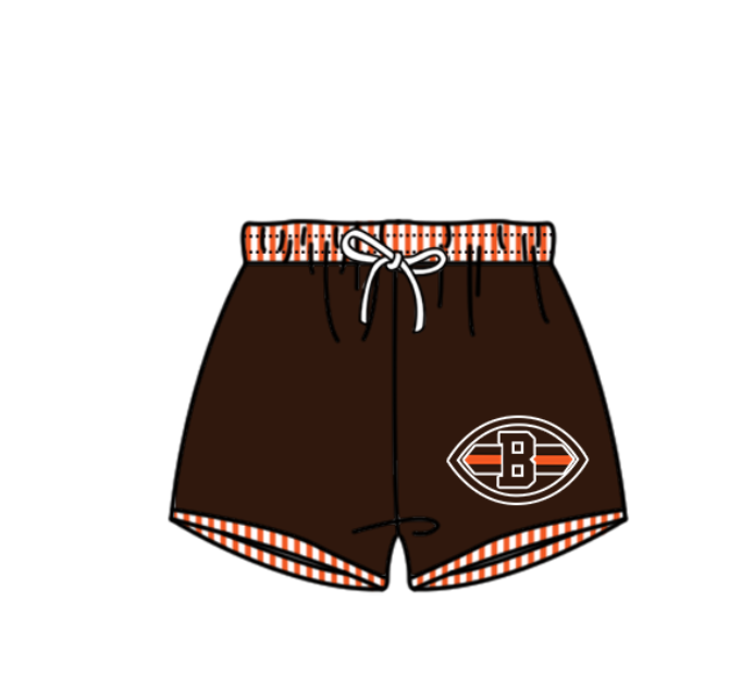 Preorder moq 5 Baby Boys Brown B Team Swimming Trunks Bottom
