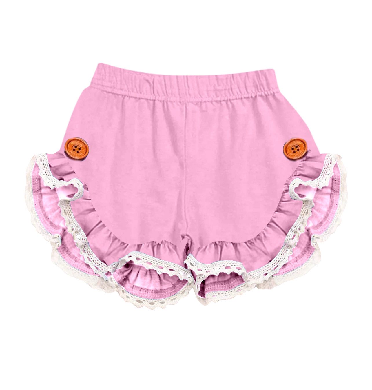 Baby Girls Pink Lace Ruffle Summer Shorts preorder(moq 5)