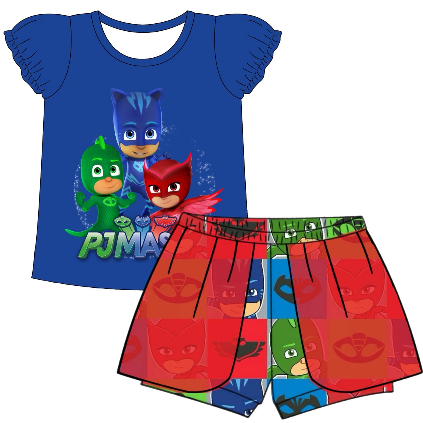 Baby Girls PJ Shirt Shorts Summer Clothes Sets preorder (moq 5)
