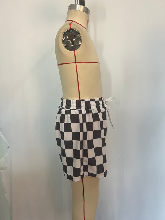 Baby Boys Summer Western Black Checkered Trunks Swimsuits Swimwear preorder