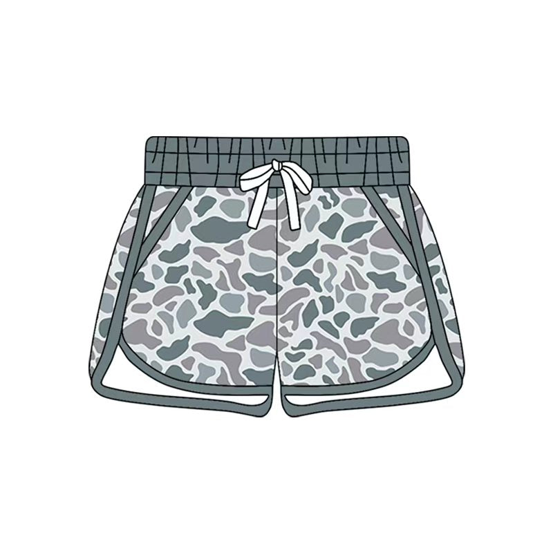 Preorder (moq 5)Baby Girls Southern Light Grey Camo Pockets Shorts Bottom