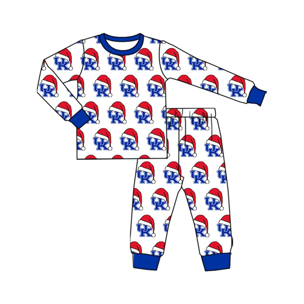 Preorder(moq 5) Baby Kids UK Team Team Christmas Top Pants Lounge Wear Pajamas Sets
