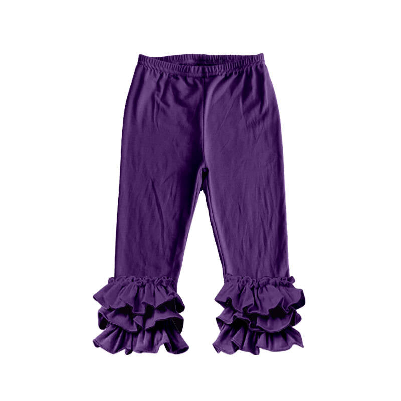 Baby Girls Purple Triple Ruffle Pants preorder(moq 5)