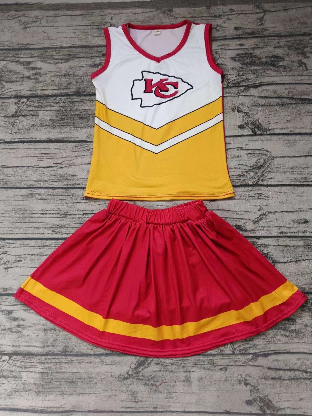 Baby Girls KC Team Cheer Tee Shirt Skirts Clothes Preorder(moq 5)