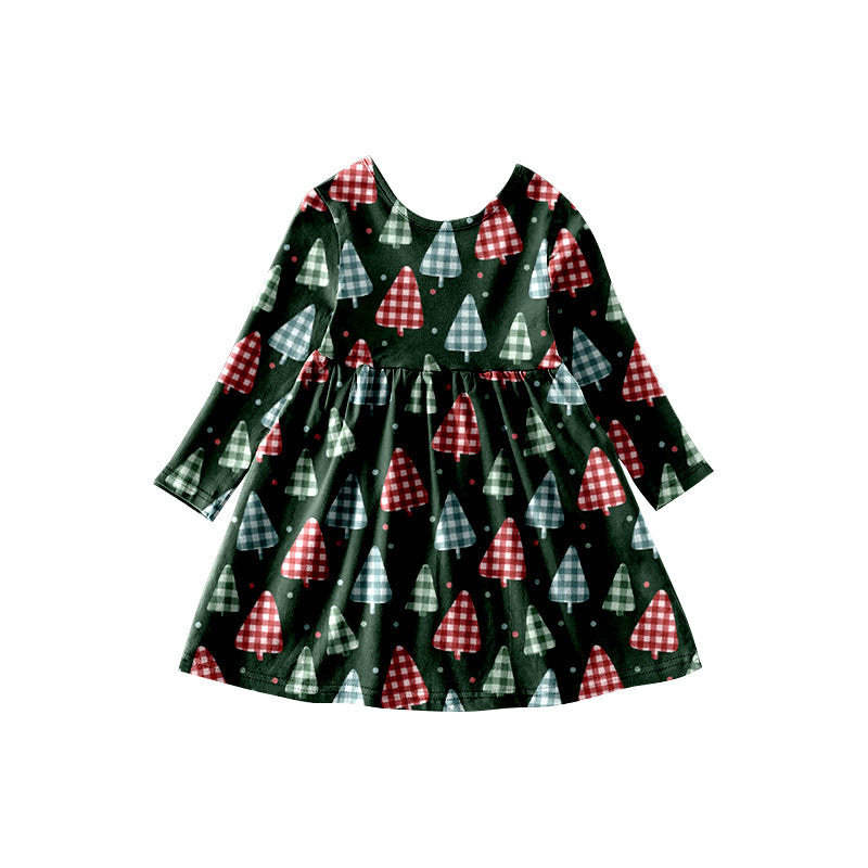Baby Girls Christmas Tree Knee Length Dresses preorder(moq 5)
