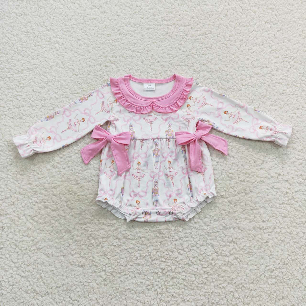 Baby Girls Dance Soldier Christmas Ruffle Rompers