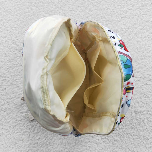 Baby Kids Children Back To School White Back Bags