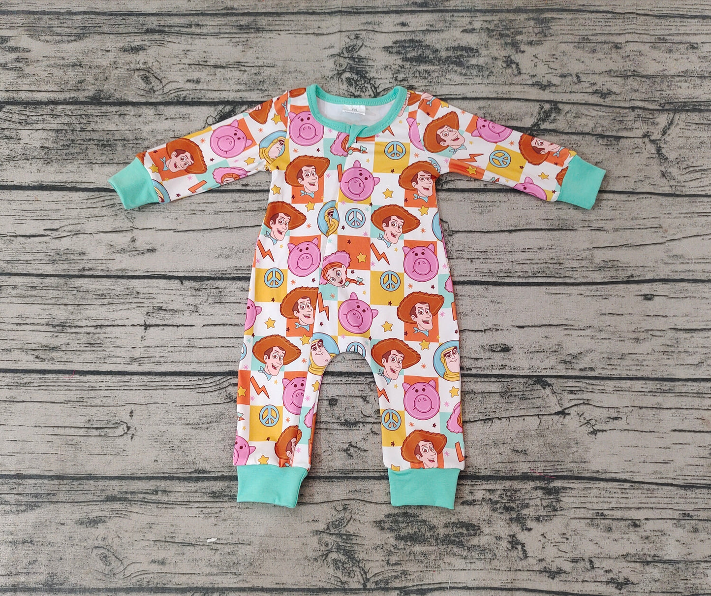 Baby Infant Toy Colorful Kids Zip Rompers