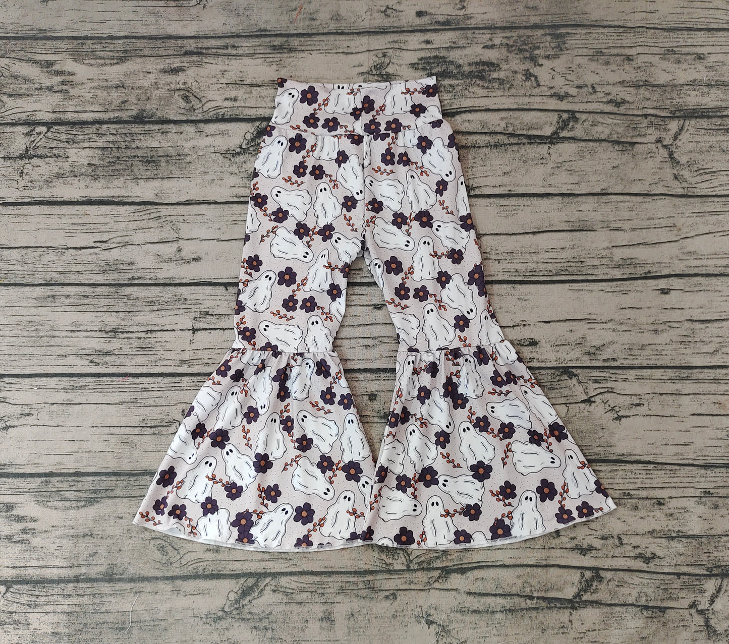 Baby Girls Grey Halloween Ghost Bell Pants