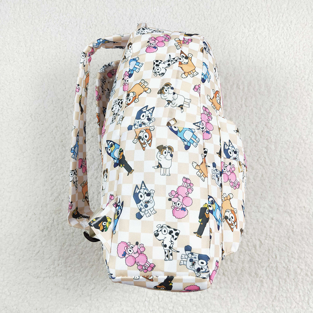 Baby Girls Dogs Checkered Backpack Back Bags