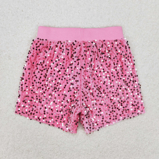 Baby Girls Pink Sequin Summer Shorts