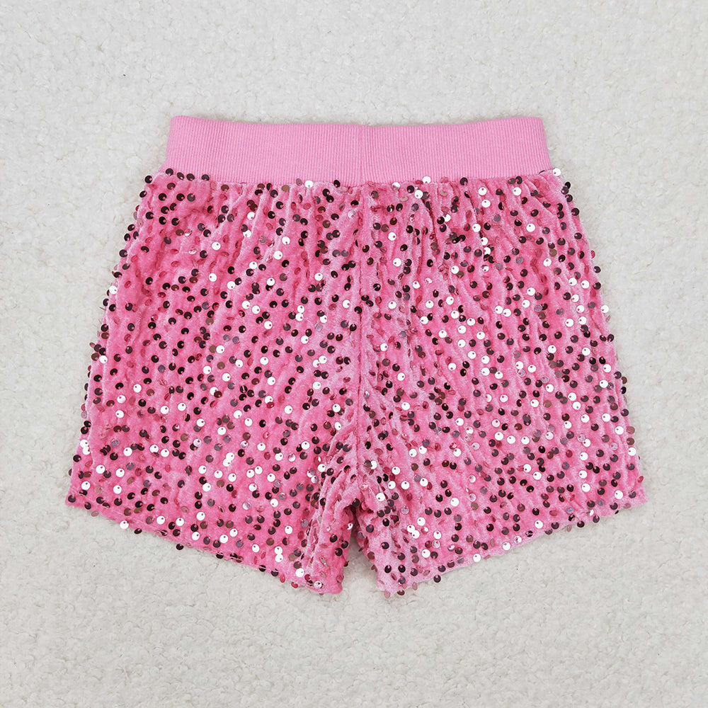 Baby Girls Pink Sequin Summer Shorts