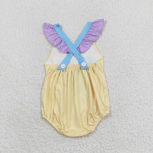 Baby Girls Mouse Head Summer Ruffle Rompers