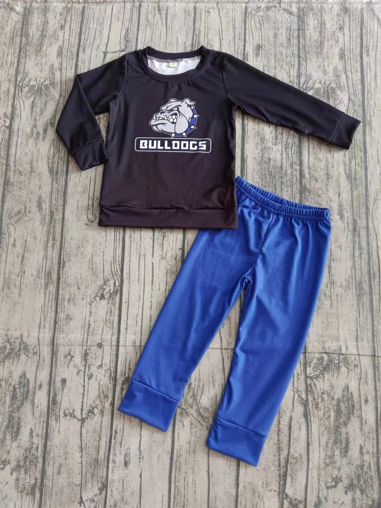 Preorder(moq 5)Baby Boys Bulldogs Team Tee Pants Clothes Sets