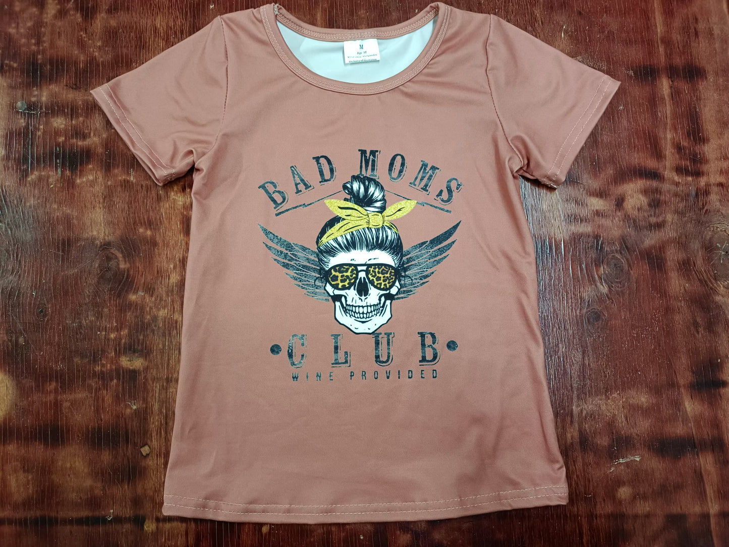 Preorder(moq 5) Adult Women Bad Moms Club Short Sleeve Tee Shirts Tops