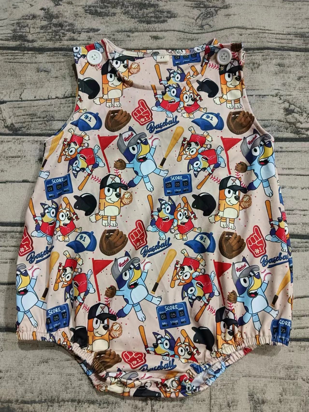 Baby Toddler Boys Dogs Baseball Rompers preorder(moq 5)