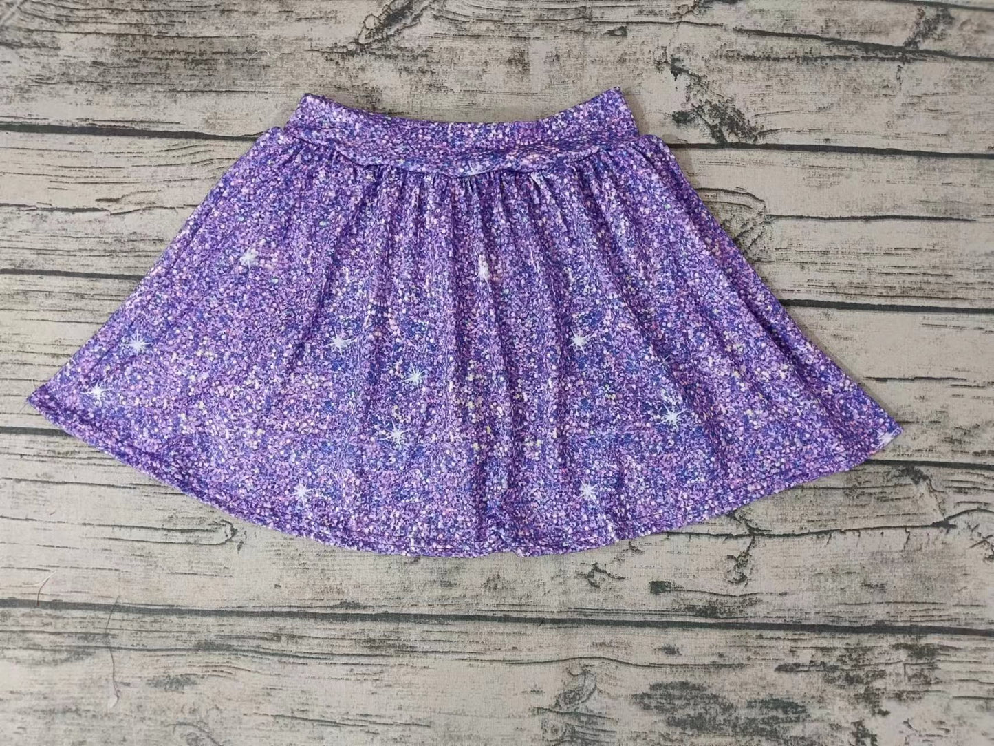 Baby Girls Lavender Summer Milk Silk Skirts preorder(moq 5)