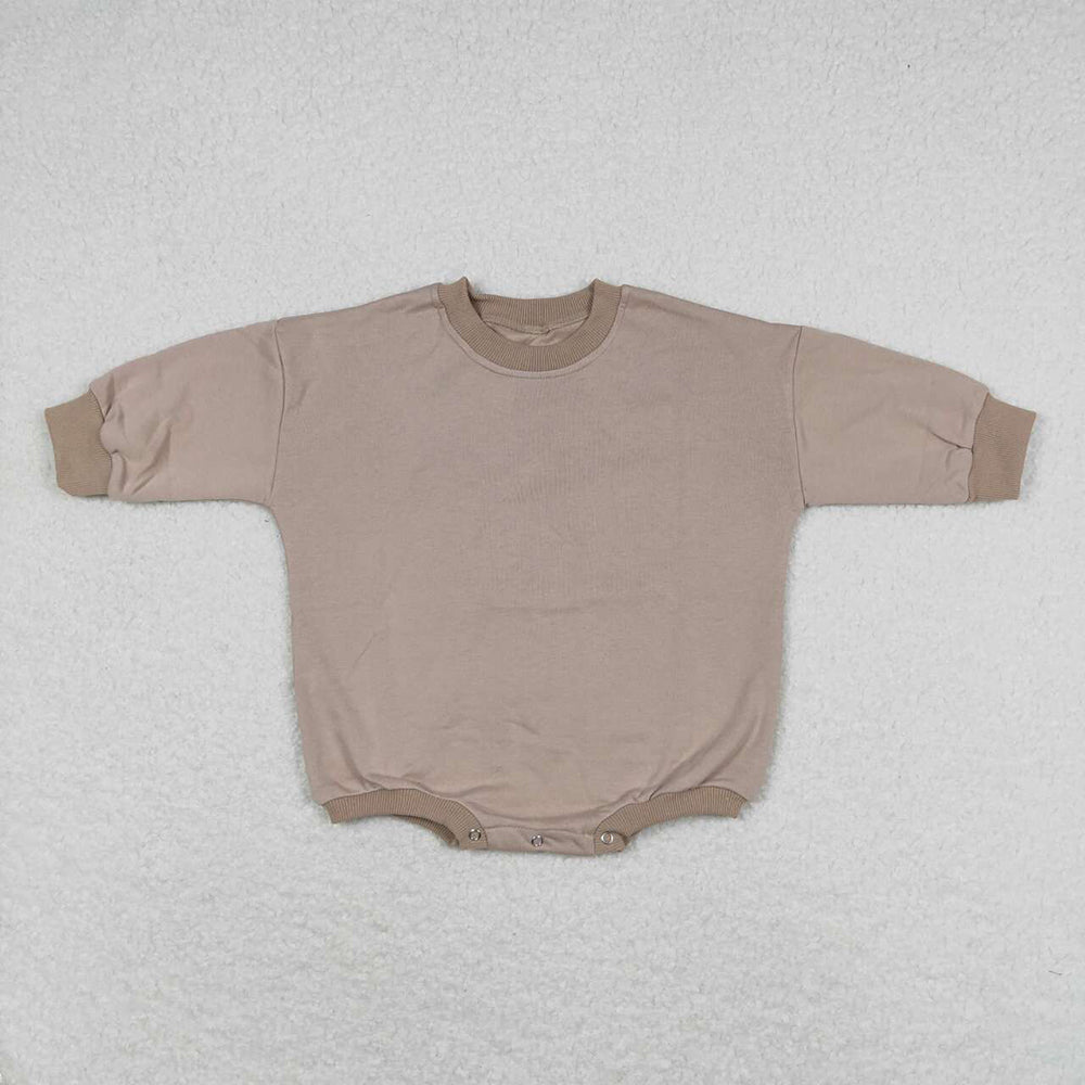 Baby Girls Light Brown Long Sleeve Romper Sweaters