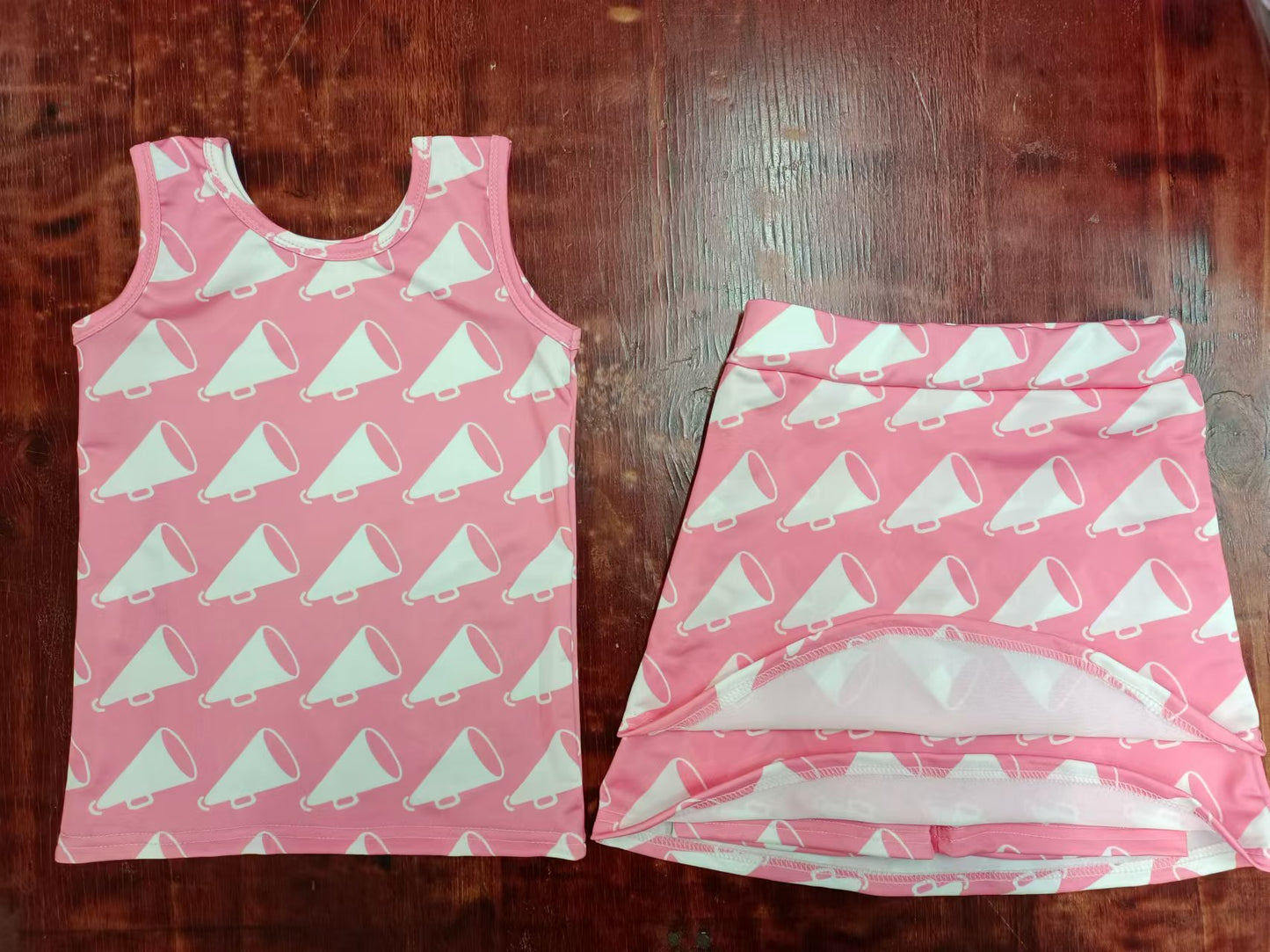 Preorder (moq 5)Baby Girls Cheer Team Football Shirt Shorts Skirts Outfits Clothes Sets