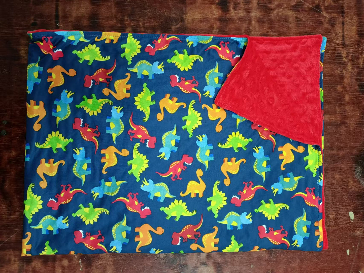 Baby Kids Red Dinosaurs Minky Blankets preorder(moq 5)