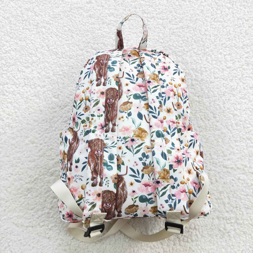 Western cow pink flower back bags