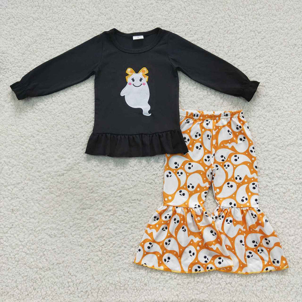 Baby Girls Halloween Ghost Shirt Pants Clothing Sets