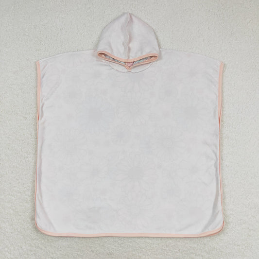 Baby Kids Children Pink Flowers Terry Swim Towel Cover Ups