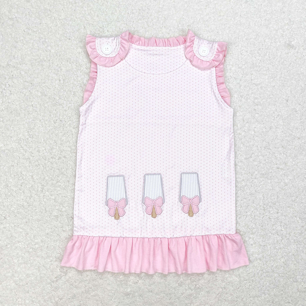 Baby Girls Popstick Sleeveless Pink Ruffle Tops