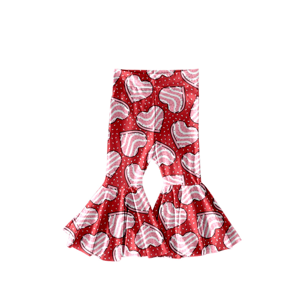 Baby Girls Valentines Hearts Bell Bottom Pants preorder(moq 5)