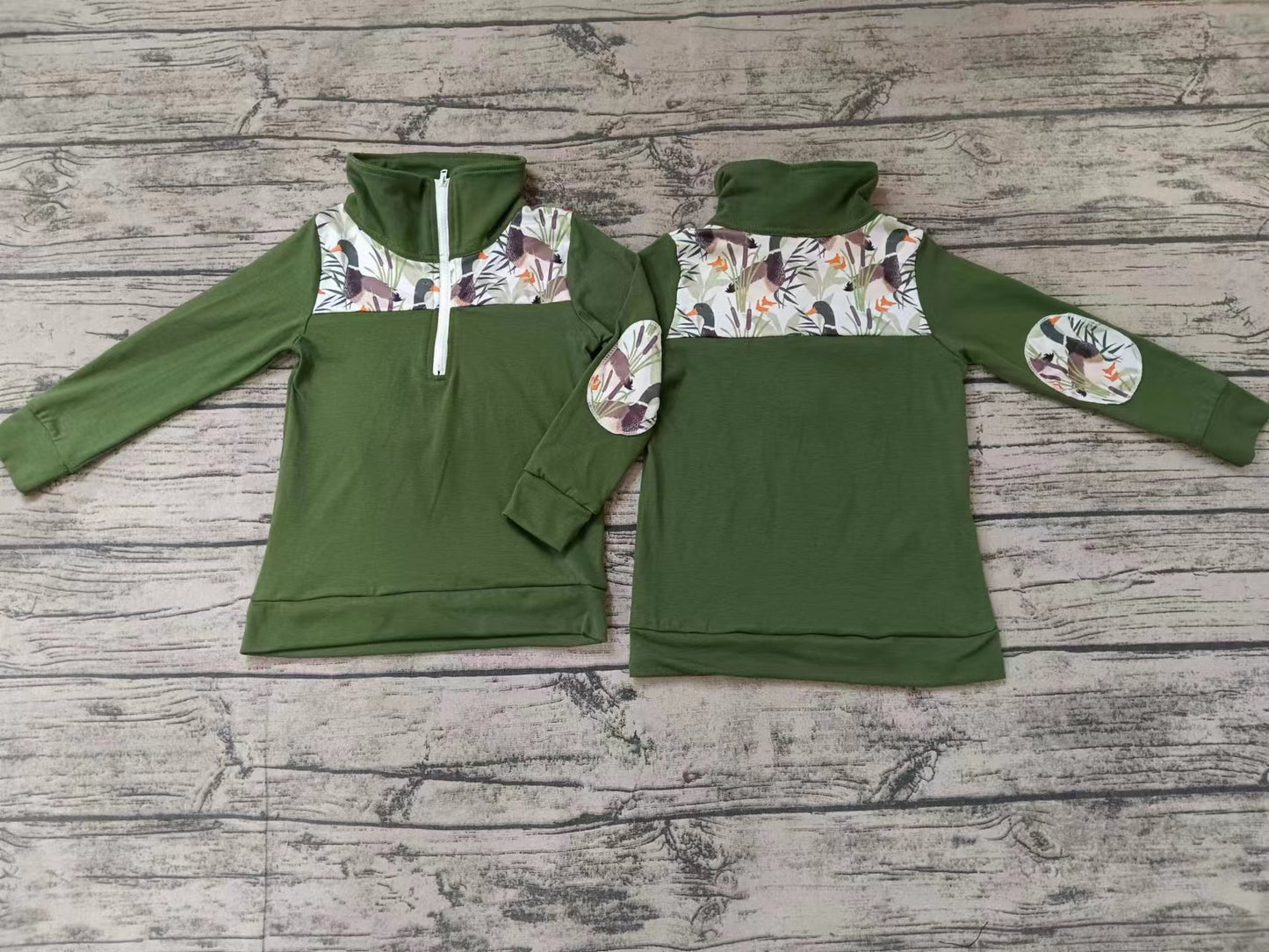 Baby Boys Duck Hunting Tee Top Zip Pullovers Preorder(moq 5)