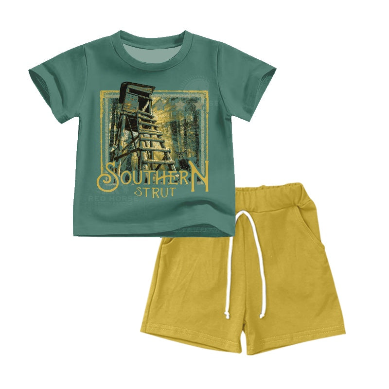 Baby Boys Southern Tee Shirts Pocket Shorts Clothes Sets Preorder(moq 5)