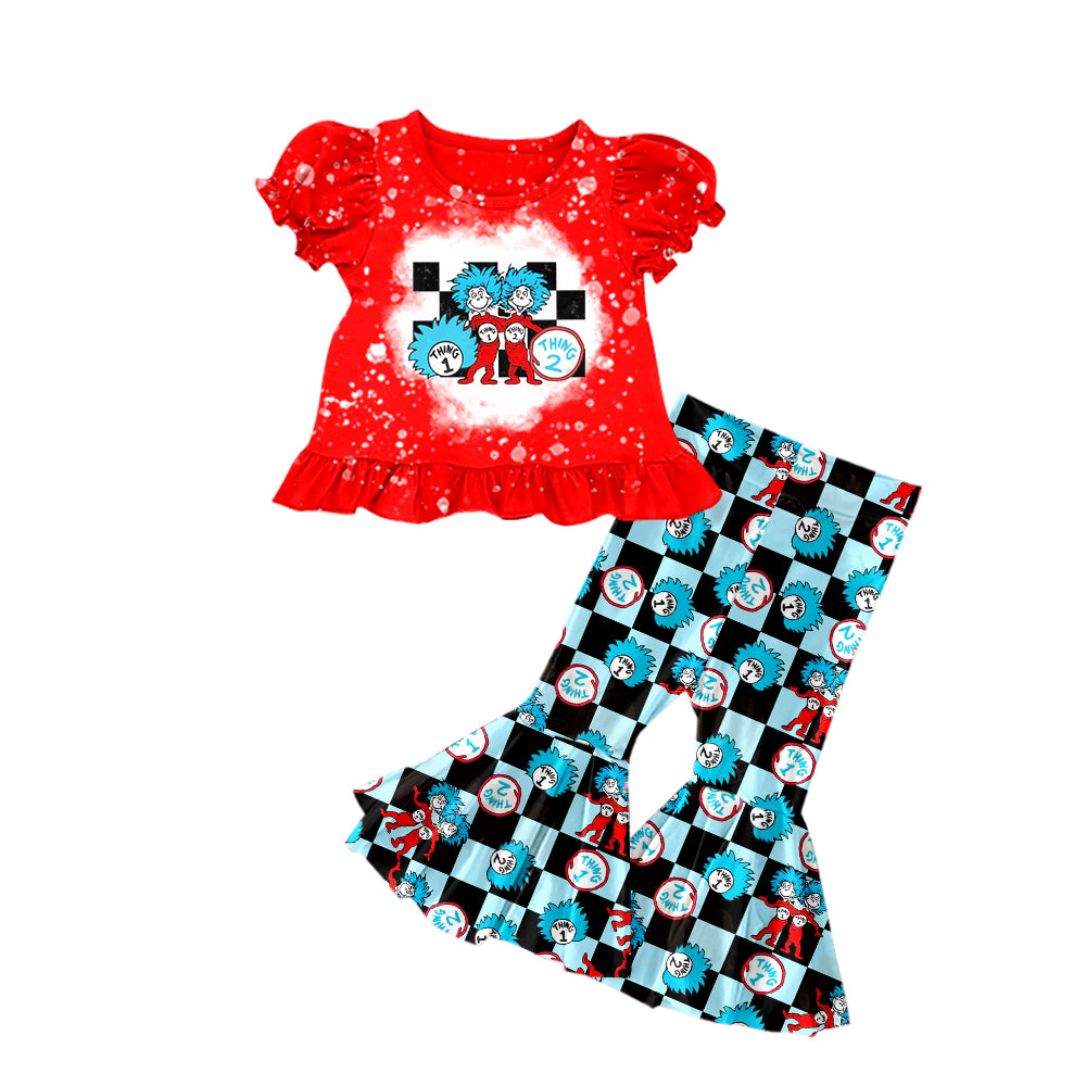 Baby Girls Dr Reading Tee Shirt Flare Bell Pants Sets Preorder(moq 5)