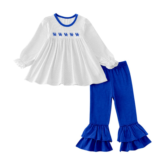 Baby Girls UK Team Long Sleeve Tunic Ruffle Pants Clothes Sets preorder(moq 5)