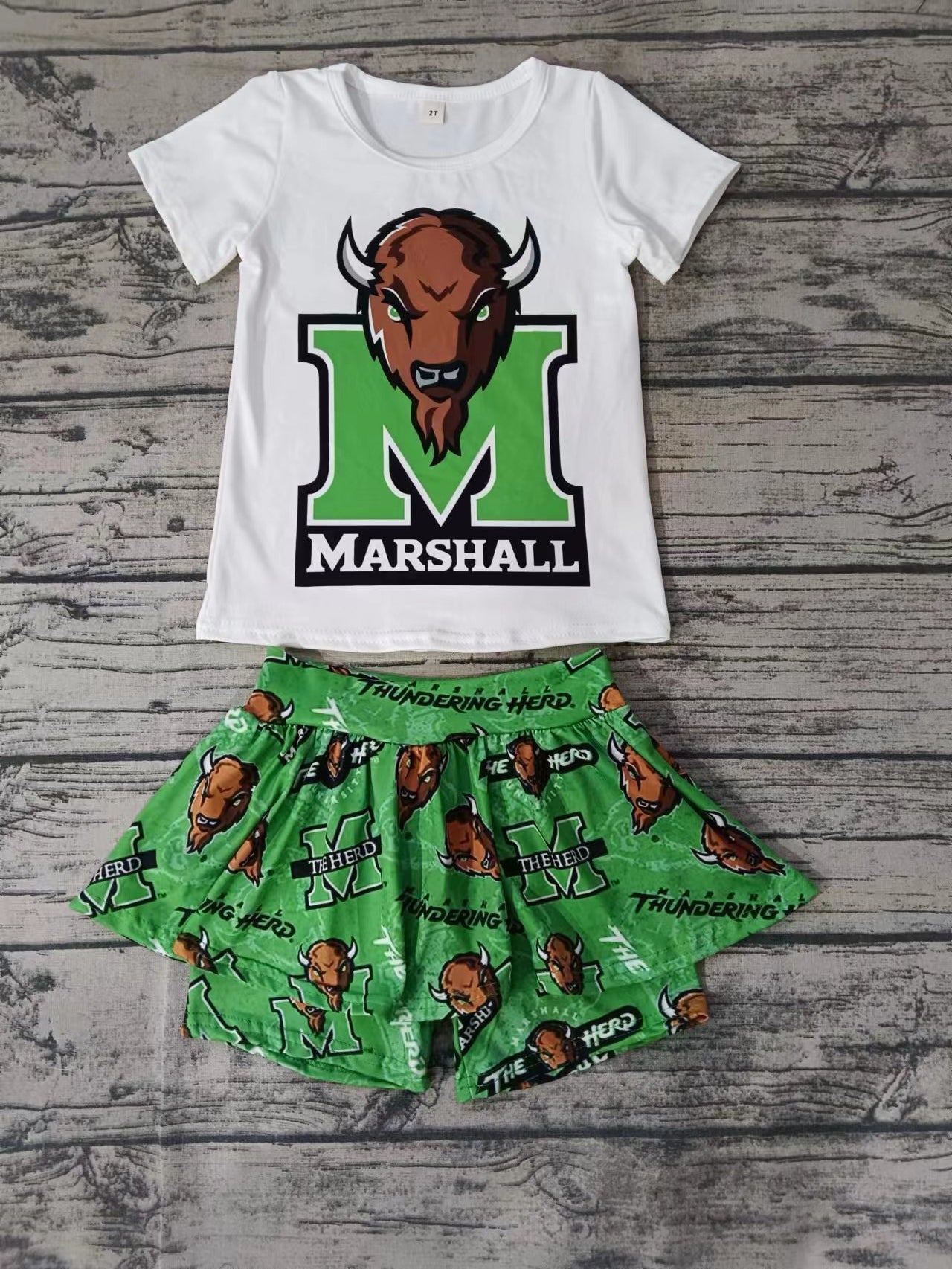Baby Girls Marshall Team Shirt Top Shorts Skirts Clothes Sets Preorder(moq 5)