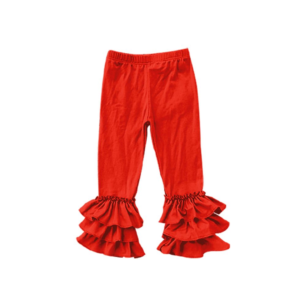 Baby Girls Red Triple Ruffle Pants preorder(moq 5)